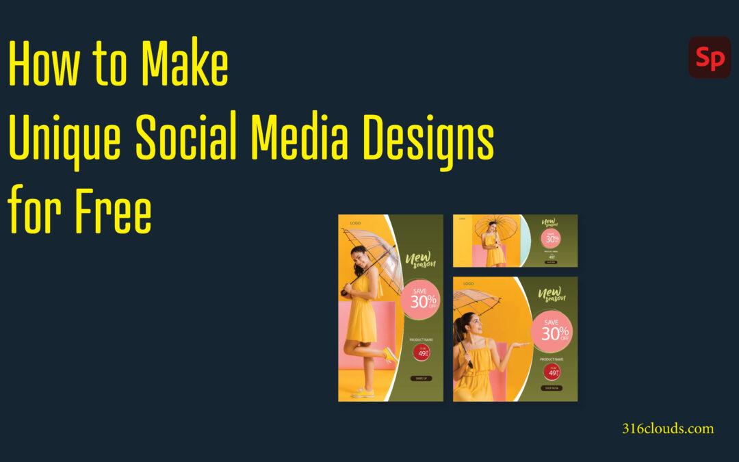 Unique social media designs for Social Media Marketing